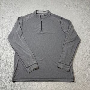 Tasc Sweater Mens Medium Gray 1/4 Zip Bamboo Performance Base Layer Pull Over